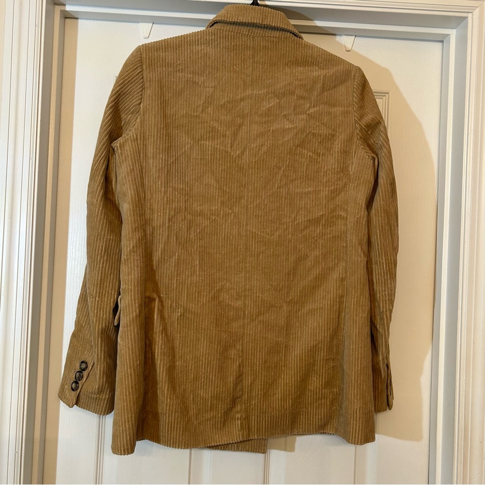 H&M Jacket Women’s Size 6 Tan Brown Corduroy Double Breasted Jacket - Picture 10 of 10